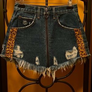 CARMAR BEATRICE Mini Jean Skirt